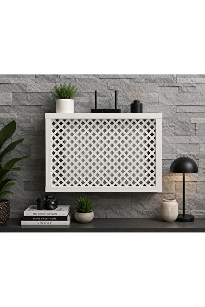 EyluX Shop Modern Dekoratif Duvara Asılabilir Sigorta Ve Modem-wifi Saklama K...
