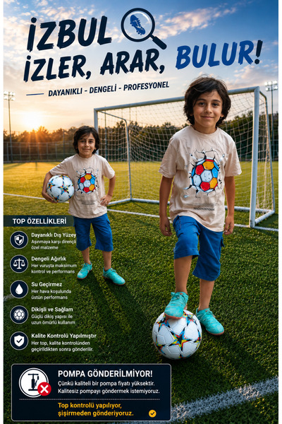 izbul Dikişli Futbol Topu – Dayanıklı ve Keyifli Oyun Deneyimi