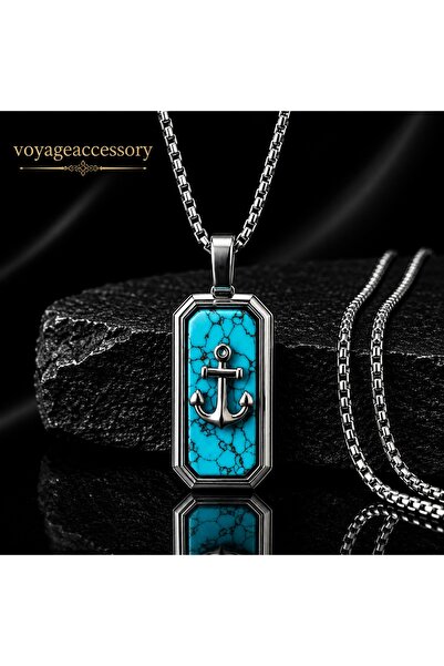voyageaccessory Paslanmaz Çelik Turkuaz & Kaplan Gözü Doğal Taş Seçenekli Gem...