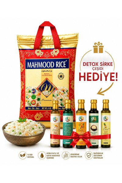 Mahmood Rıce 1121 BASMATİ PİRİNÇ 4 KG +PROMAR ANANASLI DETOX 250 ML (HEDİYE)