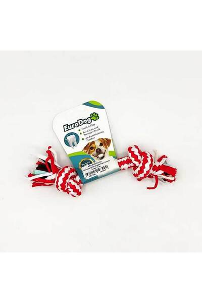 Eurodog خيط تنظيف الأسنان GLBLSEME ذو عقدتين باللون الأحمر السميك (204722) أب...