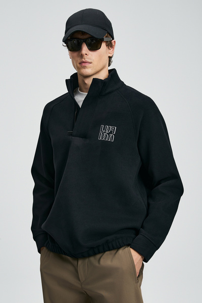 Lufian Hazel Erkek Sweatshirt Siyah