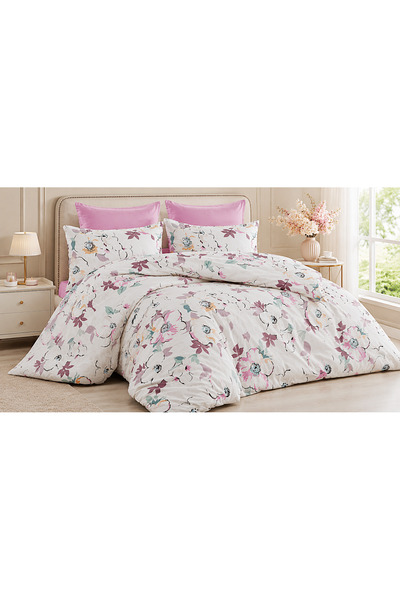 Fabeteks Ela Ranforce 100% Cotton Double Duvet Cover Set