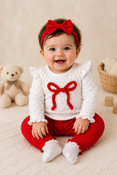 bebekyol Bow Detailed Baby Girl Set