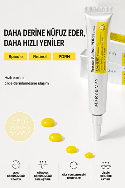 Mary & May Smart Retinol™ Spicule Retinol PDRN Krem 15gr (%0.1 Retinol )