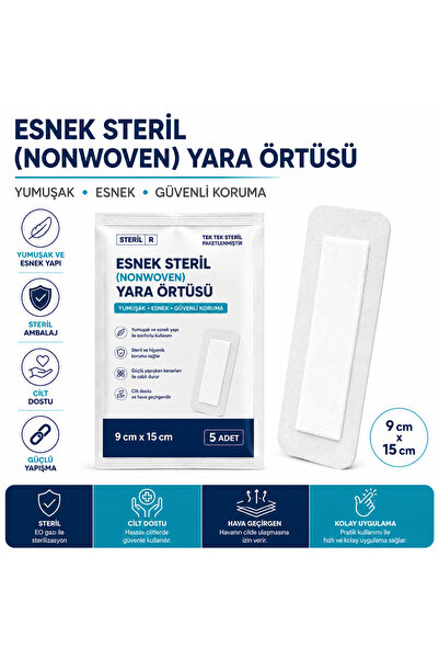 DS PLUS Esnek (nonwoven) Yara Örtüsü 9cm*15cm - (5 Adet)