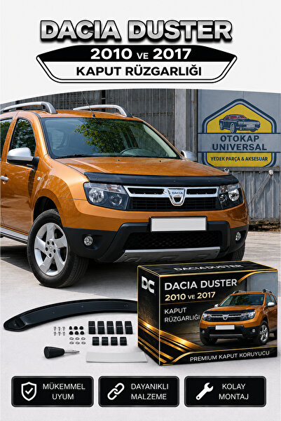 KAPOTO Dacia Duster 2010-2017 Kaput Rüzgarlığı Koruyucu Ön Kaput Koruma ve Rü...