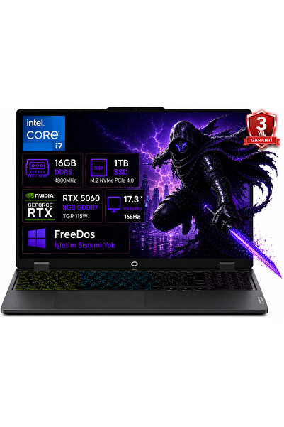 LENOVO LOQ 17IRX10 83JH00CNTR i7-13650HX 16GB DDR5 1TB SSD RTX5060 8GB 17.3" ...