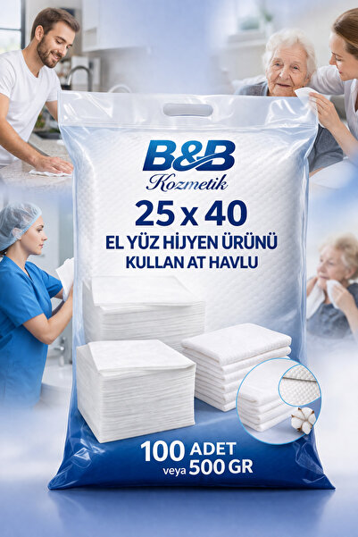 BB KOZMETİK Çok Amaçlı Tek Kullanımlık Kuru Havlu 25x40cm 100 Adet