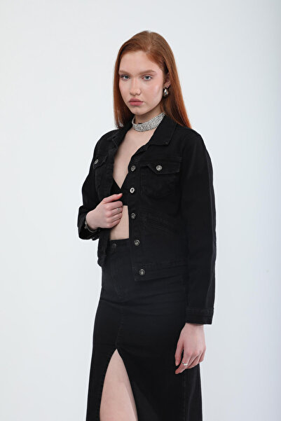 BANNY JEANS Jachetă de damă, slim fit, neagră