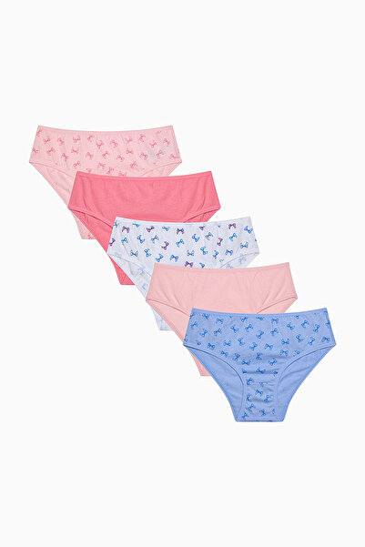 Penti Kız Çocuk Colorful Bows 5li Çok Renkli Slip Külot