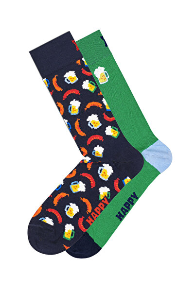Derimod Happy Socks Set de 2 șosete din bumbac cu modele multicolore pentru b...
