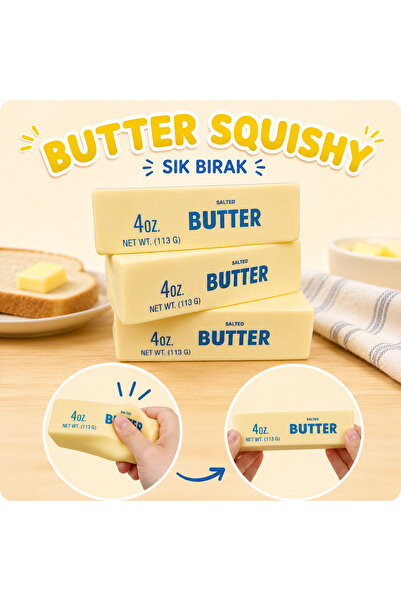 Glowa Butter Yağ Squishy Oyuncak Sarı Renk