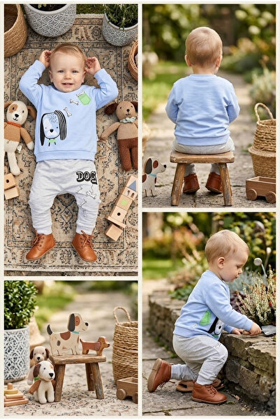 meyastore Baby Boy Set Dog Printed