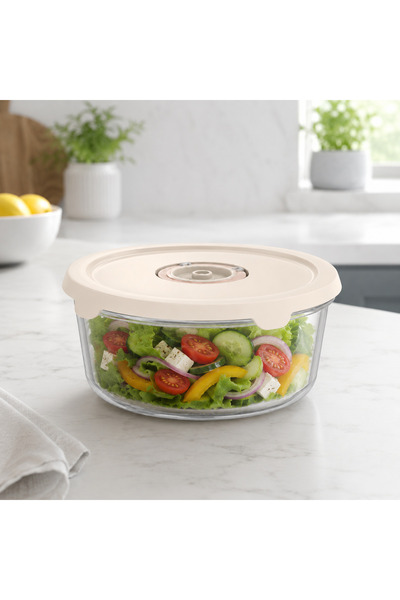 Onlinecom Storetail Offers Caserolă Rotundă din Sticlă cu Capac Vacuum 930 ml...