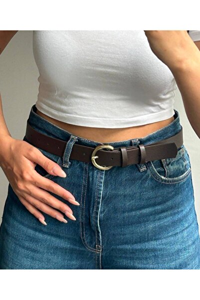 LİA KEMER Merge Oval Buckle Jacket Belt, Dress Belt, Trouser Belt