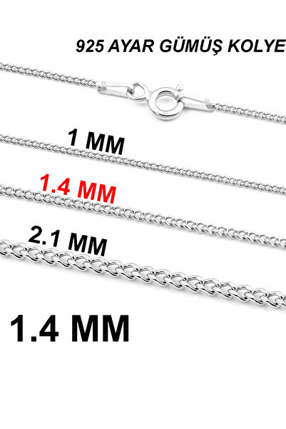 Silver Station 925 Ayar Gümüş Kolye - Gurmet Zincir Kolye 40-45-50-55-60-75 cm