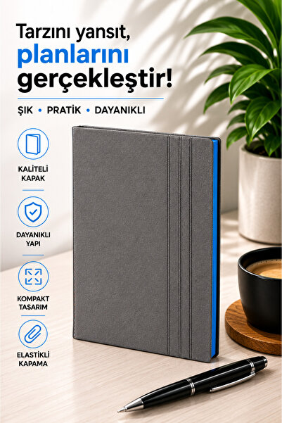 Deri Ciltli Mavi Cacapo Ajanda