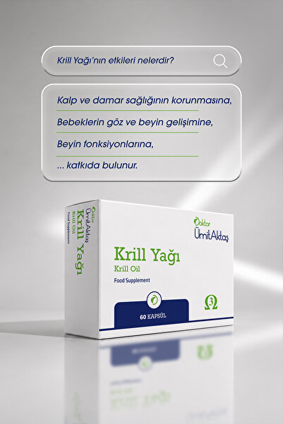Dr. Ümit Aktaş Krill Oil+Patented+Astaxanthin+Non-Oxide Air-Tight 60 Capsules