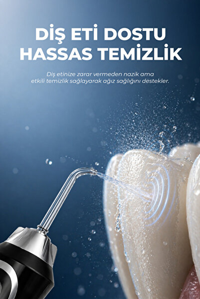 PiranTech AquaDent Pro Şarjlı Ağız Duşu | 4 Başlıklı Diş Arası Temizleme Cihazı