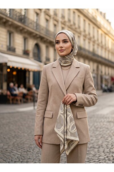 Sisley وشاح حرير ساتان-2042-90*90