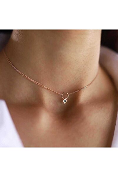 Cherry by Özkonak Baklava Model Choker Kolye