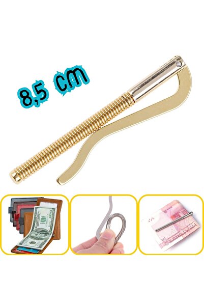 YeferStore Dayanıklı Metal Kağıt Para Tokası, Cüzdan İçi Yaylı Para Klipsi, D...