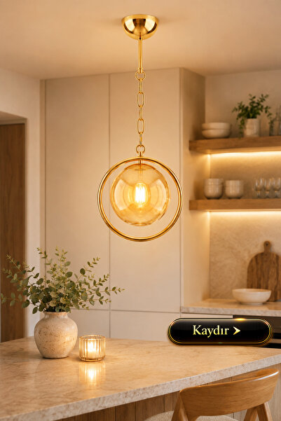 Vivido Home Metal Premium Gold Raven Avize