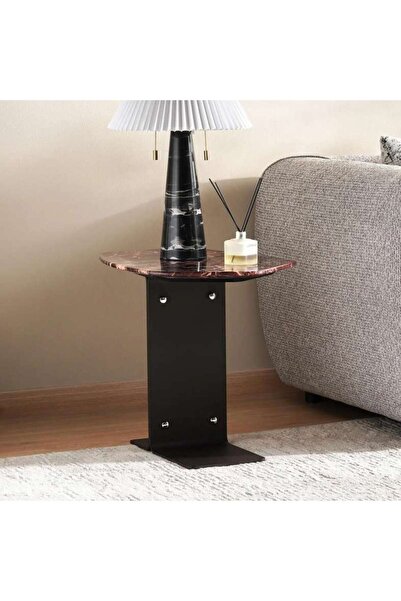 PAN HOME Luvsan End Table Marble - Red