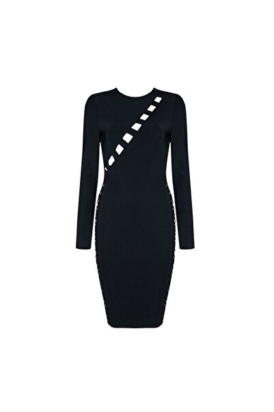 NO BRAND Rochie bandage elegantă - Negru, S