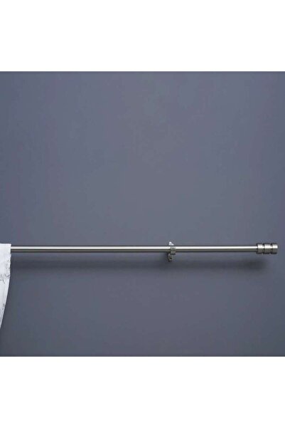 PAN HOME قضيب ستارة مفرد قابل للتمديد 19/16 مم، 70x122 سم - فضي ساتان
