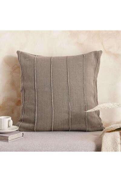 PAN HOME غطاء وسادة سيرين ستون مغسول 50x50 سم - لون أوكري