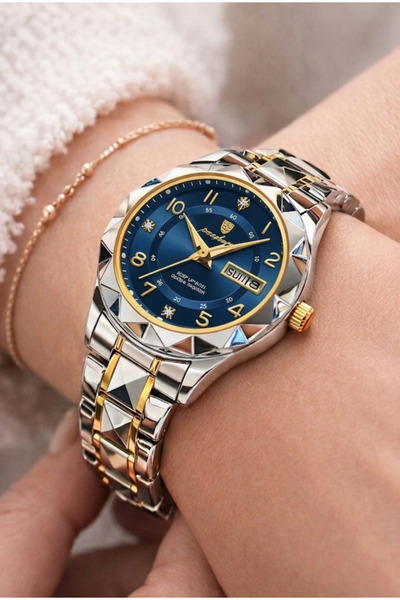 POEDAGAR 306 Daydate Steel Luxury Kadın Kol Saati
