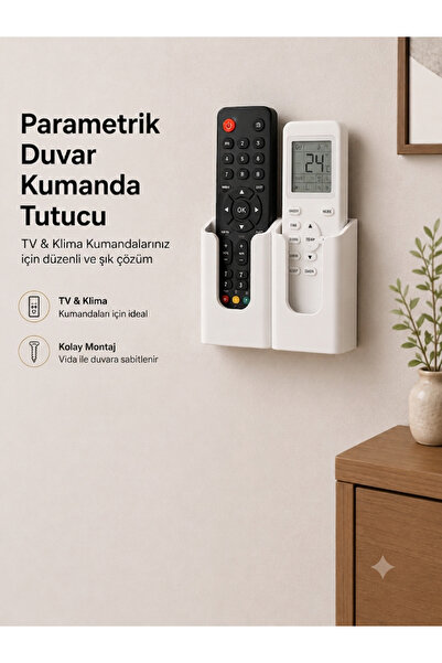 TY Tech Duvara Monte Kumanda Tutacağı Yapışkanlı veya Vidalı Tv Klima Kumanda...