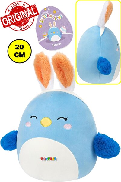 TOYFEST Squishmallows Tavşan Kulaklı Mavi Kuş BEBE Yumuşak Pürüzsüz Peluş Oyu...