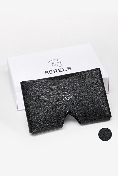 SERELS Exclusive Genuine Leather Black Card Holder