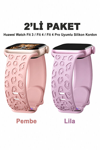 Dexmon Huawei Watch Fit 3 / Fit 4 / Fit 4 Pro / Fit 5 / Fit 5 Pro Uyumlu Leop...