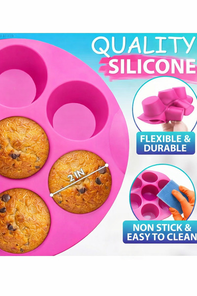 Generic Silicone Air Fryer Muffin Pan MOLD | 7-Cavity Non-Stick Cupcake & Muffin Mold | Heat Resistant Baking Tray