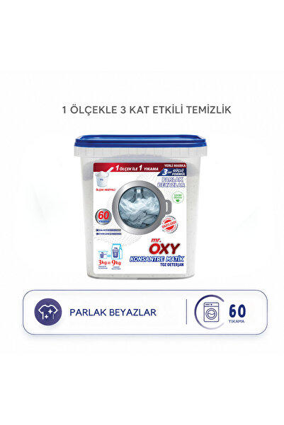 MR.OXY Mr. Oxy Konsantre Matik Toz Deterjan 3 kg - Parlak Beyazlar