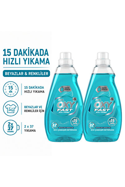 MR.OXY Mr. Oxy Fast Hızlı Yıkama Sıvı Çamaşır Deterjanı Beyazlar&Renkliler İkili