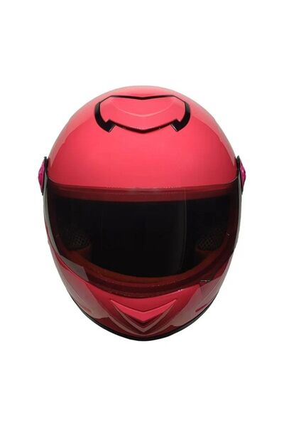 MOTOANL Motosiklet Çocuk Kaskı Full Face Pp Metreal Skull Pink