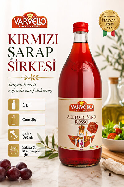 Varvello Şarap Sirkesi Kırmızı 1 Lt