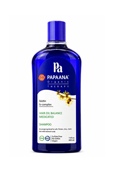 Papaana Organic زيت علاجي للشعر وشامبو طبي لتوازن فروة الرأس الدهنية 400 مل