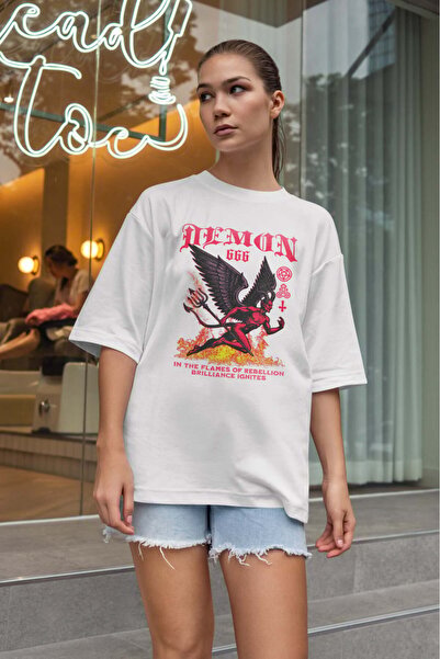 buzagi tasarım ürünleri Urban Oversize Unisex White T-Shirt