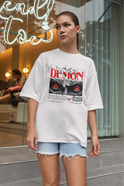 buzagi tasarım ürünleri Urban Oversize Unisex White T-Shirt
