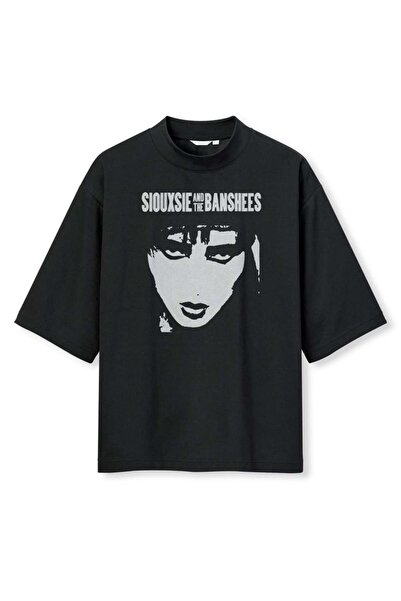 buzagi tasarım ürünleri Siouxsie and the Banhees Digital Print Oversize Black...