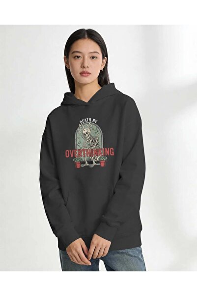 buzagi tasarım ürünleri Overthinking Unisex Hooded Sweatshirt