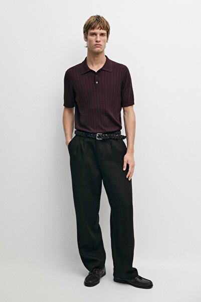 Massimo Dutti Pamuklu fitilli triko polo
