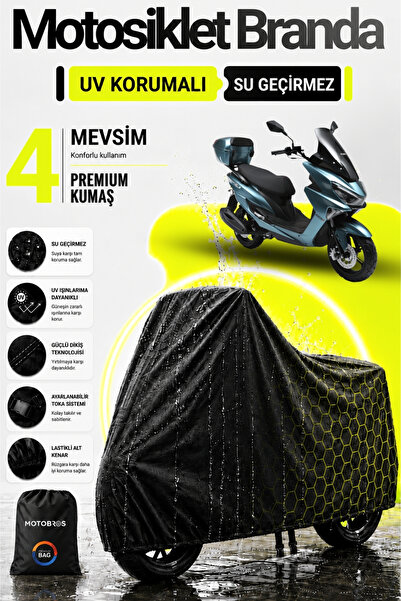 Motobros غطاء محرك الدراجة النارية من نوع BlackShield متوافق مع RKS Newlight ...