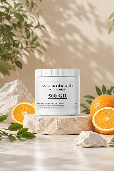 AcarKimya ASKORBİK ASİT E300 (C VİTAMİNİ) - GIDA TAKVİYESİ 500 GR
